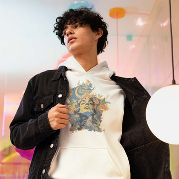 Galactic Gaze, Vintage Sun, Unisex Hoodie