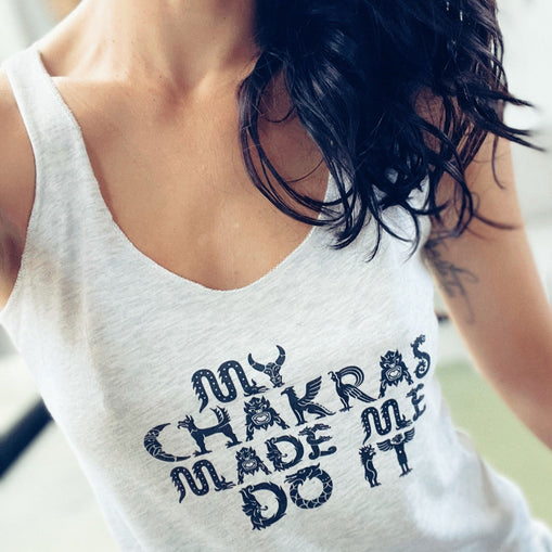 Mes chakras m'ont fait le faire, Women's Racerback Tank