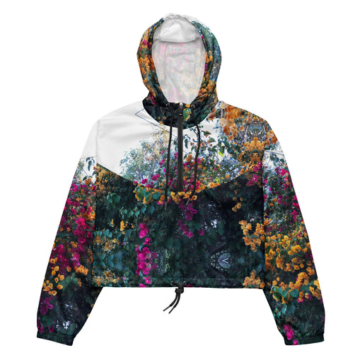 Bougainvillea, Women’s Crop Windbreaker
