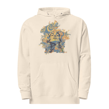 Galactic Gaze, Vintage Sun, Unisex Hoodie