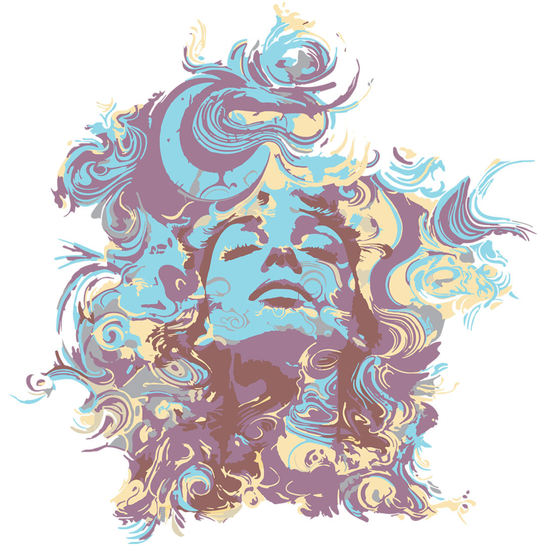 Galactic Gaze, Blue Mushroom, Unisex T-Shirt