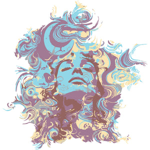 Galactic Gaze, Blue Mushroom, Unisex T-Shirt