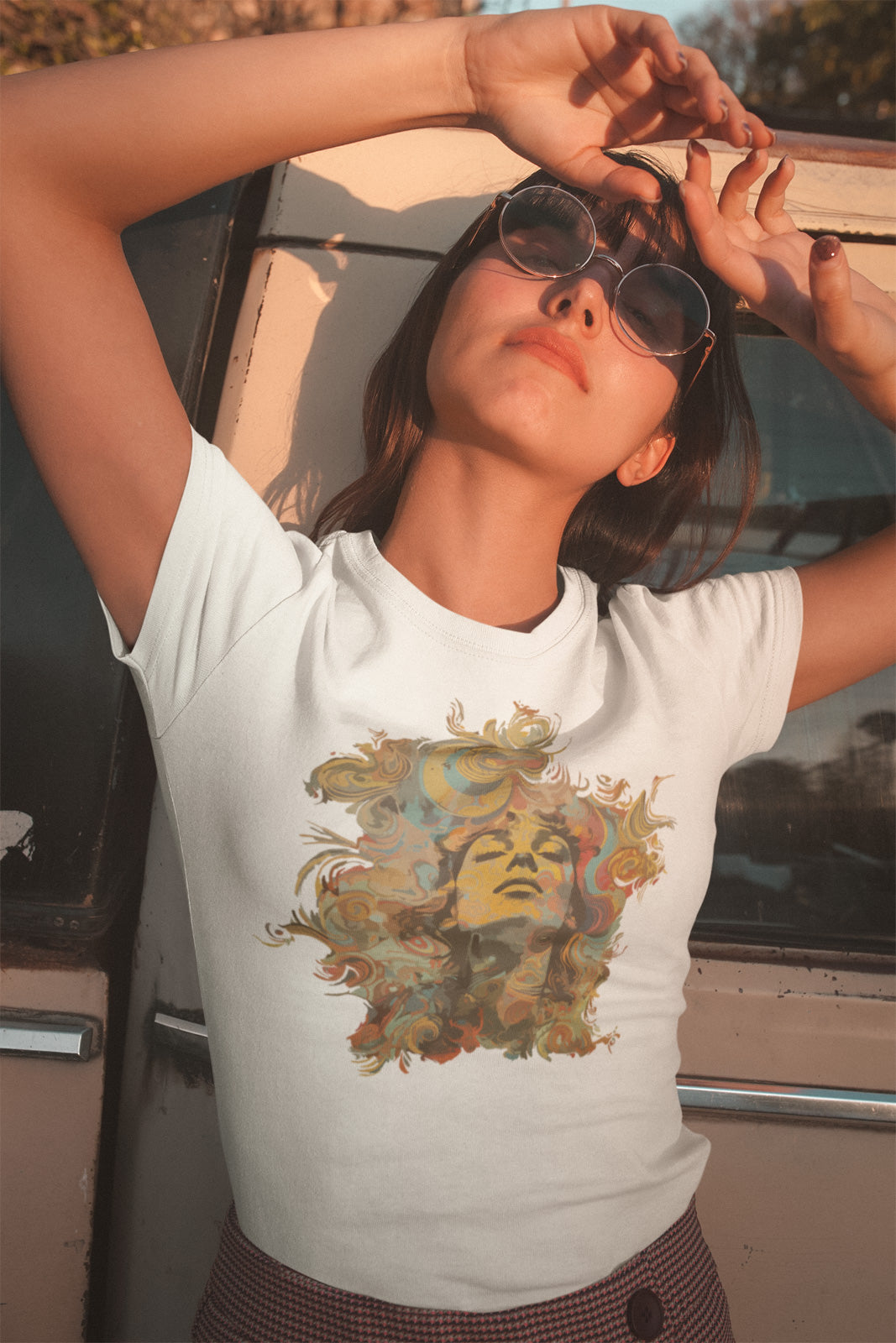 Galactic Gaze, Women’s High-Waisted T-shirt