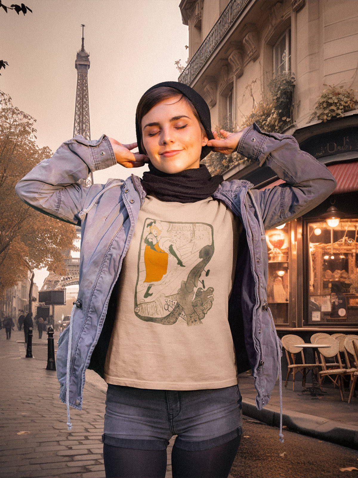 Jane Avril Dancing. Toulouse-Lautrec. Vintage Graphic, Unisex T-shirt