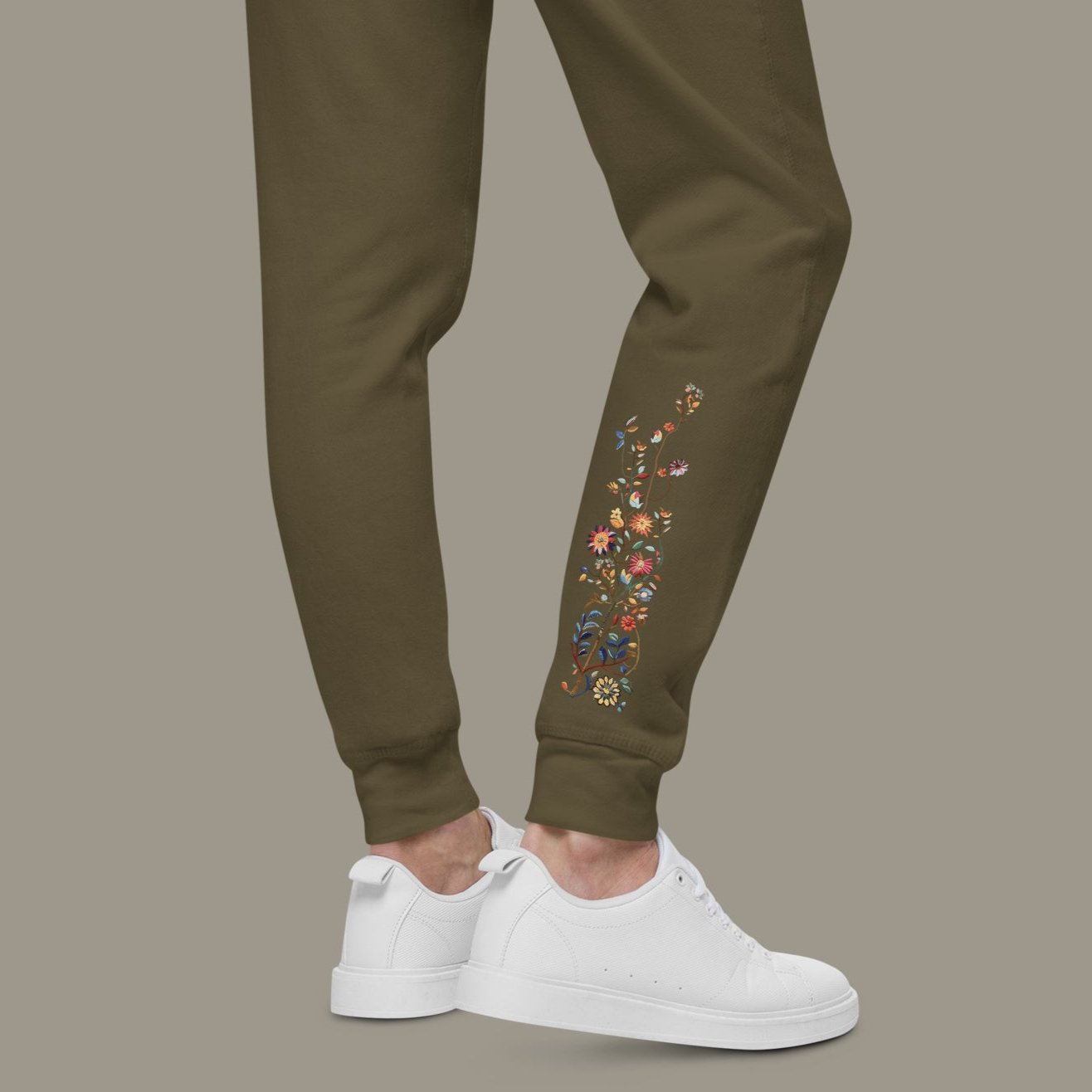 Kantha Flowers, Unisex Sweatpants