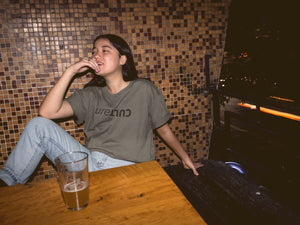 URECULT = CULTURE, Embroidered, Oversized Faded T-Shirt