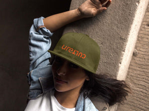 URECULT = CULTURE, Embroidered Orange, Trucker Cap