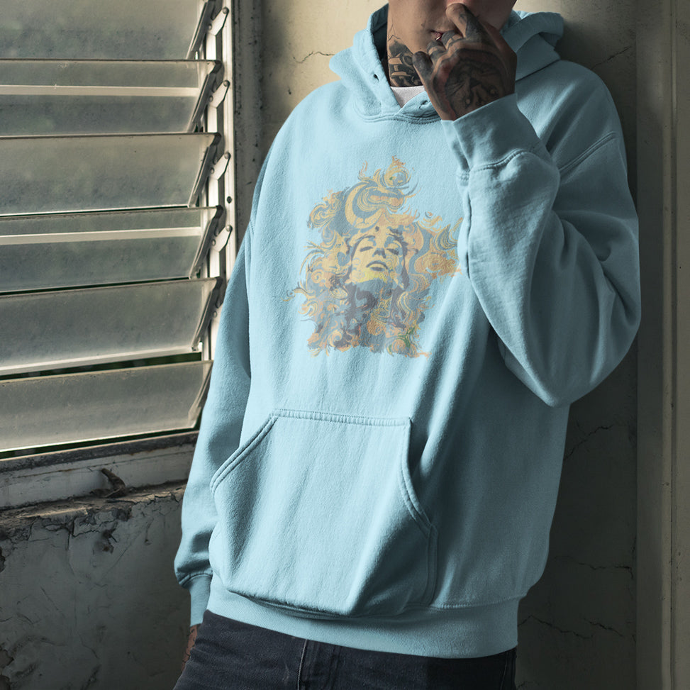 Galactic Gaze, Vintage Sun, Unisex Hoodie