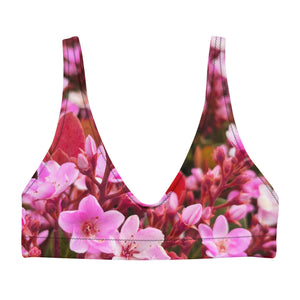 Pink Floral, Padded bikini top