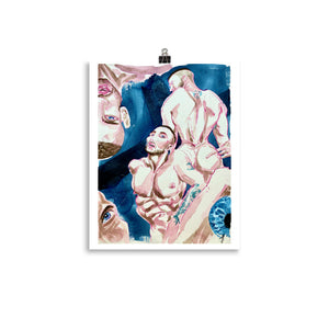 Mirror blue eyes, Art print