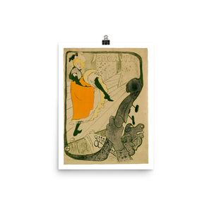 Henri de Toulouse-Lautrec: Jane Avril. Art Poster Print.