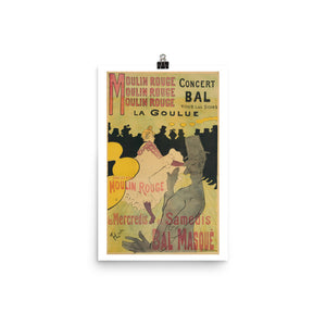 Henri de Toulouse-Lautrec: Moulin Rouge, La Goulue. Art Poster Print. 12″×18″.