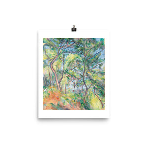 Paul Cézanne: Sous-Bois. Print Art Poster