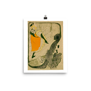 Henri de Toulouse-Lautrec: Jane Avril. Art Poster Print.