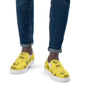Yellow, Men’s slip-on canvas shoes