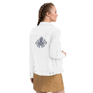 Octopus, Embroidered Unisex Denim Jacket