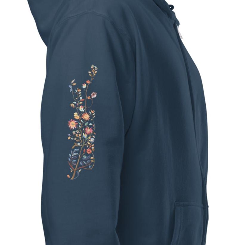 Bloom, Unisex Zip-Up Hoodie