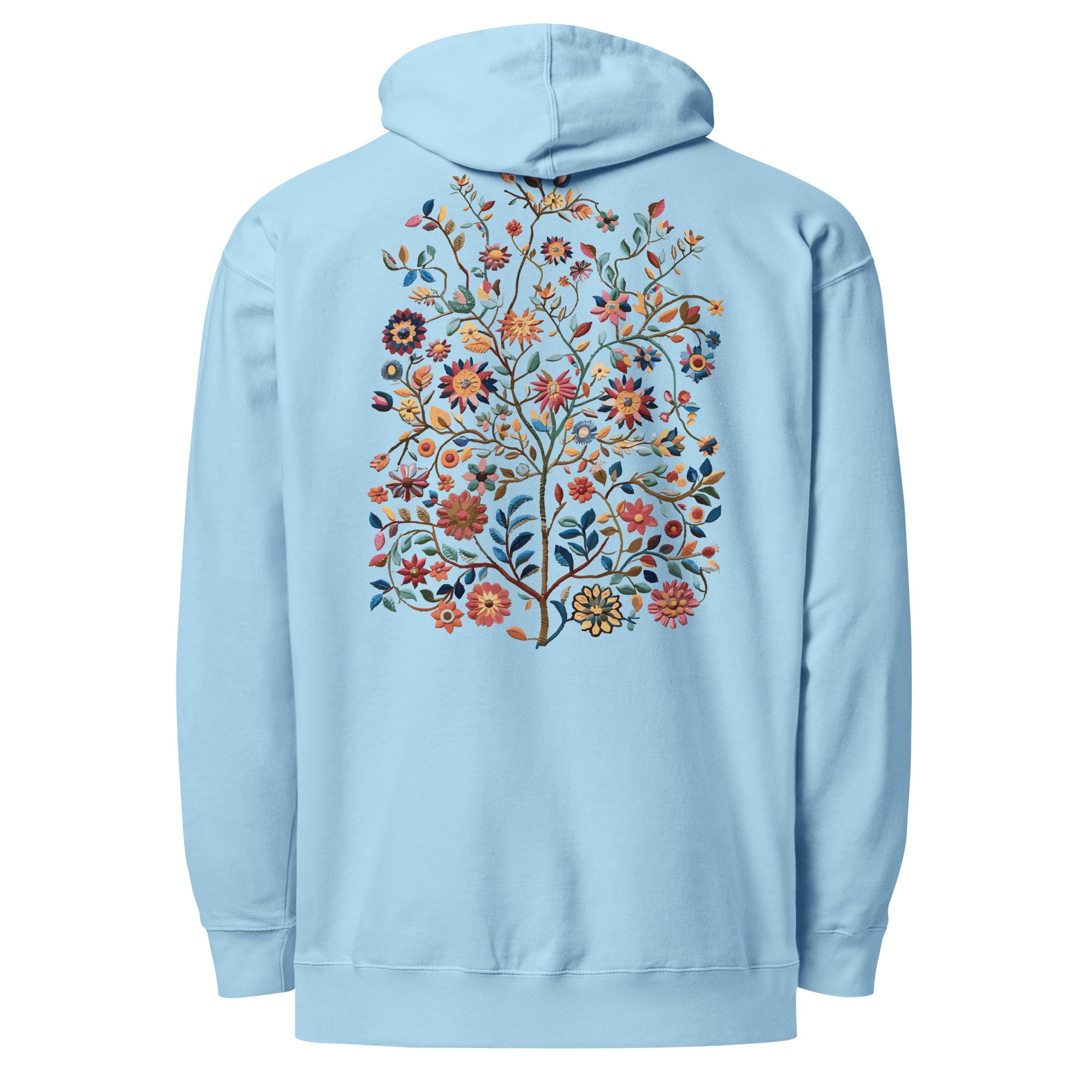 Bloom Wildly, Back Graphic, Unisex Midweight Hoodie