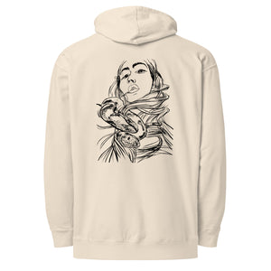 Python Snake, sudadera con capucha unisex de peso medio