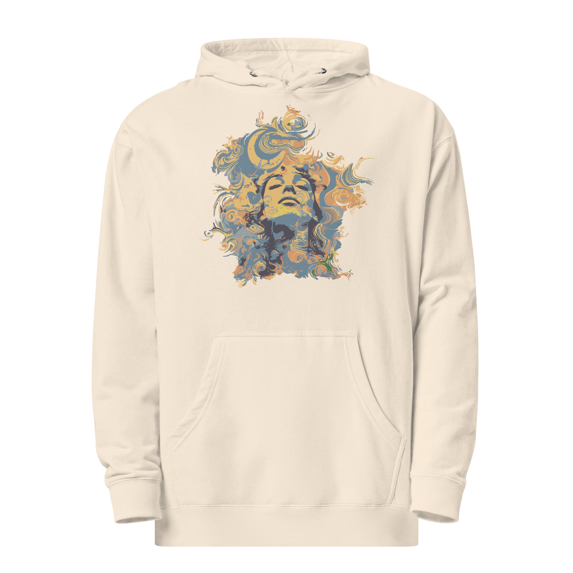 Galactic Gaze, Vintage Sun, Unisex Hoodie