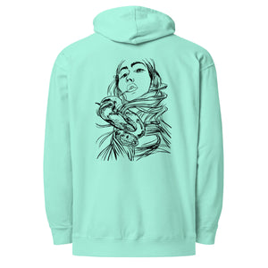 Python Snake, sudadera con capucha unisex de peso medio