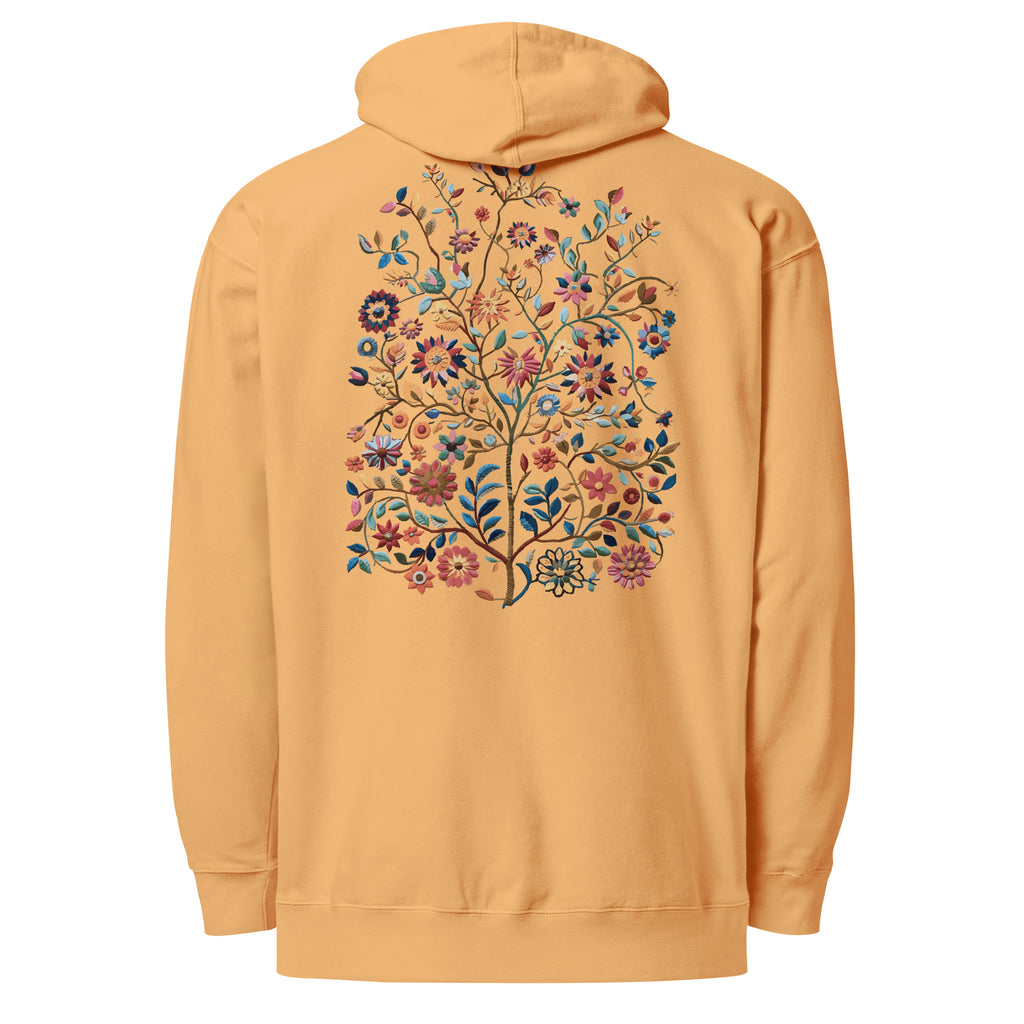 Bloom Wildly, Back Graphic, Unisex Midweight Hoodie