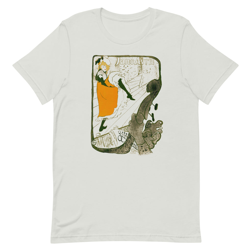 Jane Avril Dancing. Toulouse-Lautrec. Vintage Graphic, Unisex T-shirt