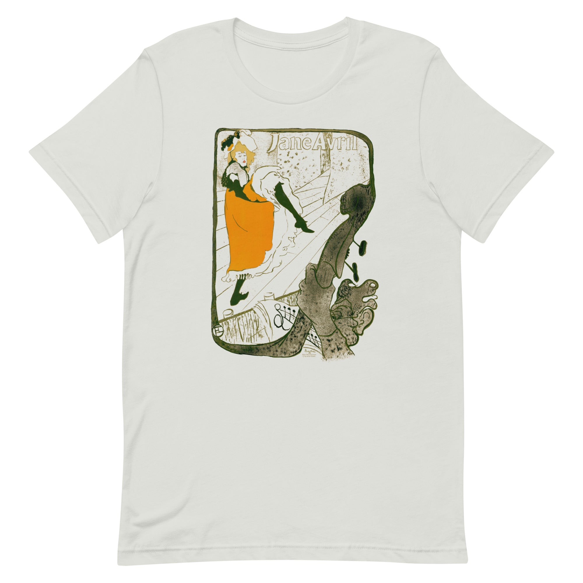 Jane Avril Dancing. Toulouse-Lautrec. Vintage Graphic, Unisex T-shirt