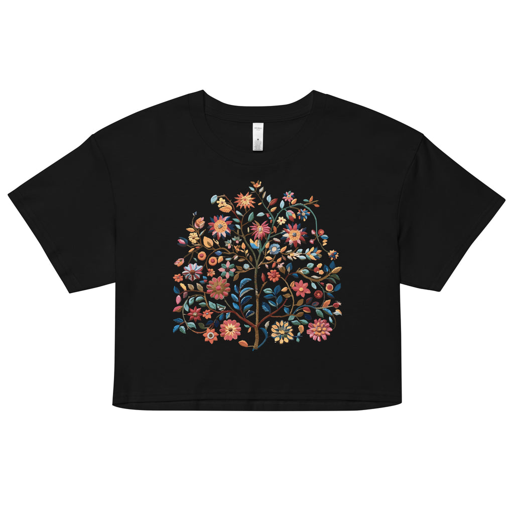 Kantha Flowers, Crop Top