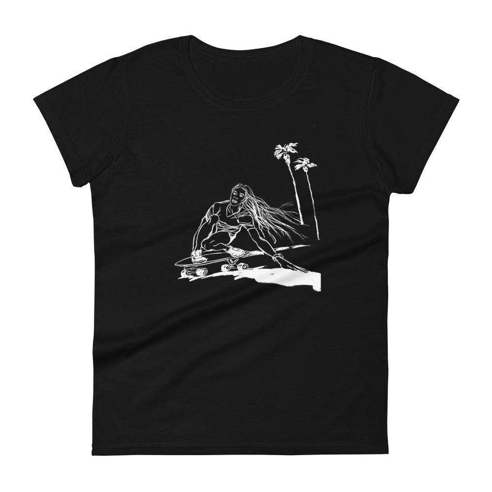 Chica patinadora 2, Camiseta entallada para mujer