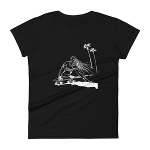 Skater Girl 2, Women's Fitted T-Shirt