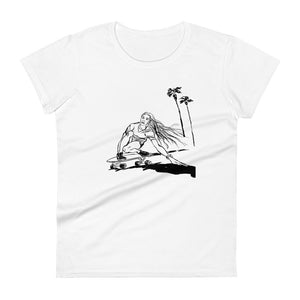 Skater girl 2, Women's Fitted T-shirt