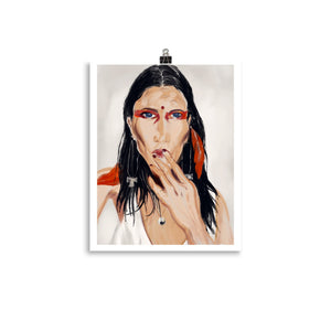 Retrato de nativos americanos, impresión de arte