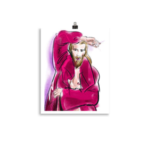 The man in Pink, Art Print
