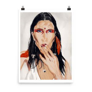 Retrato de nativos americanos, impresión de arte