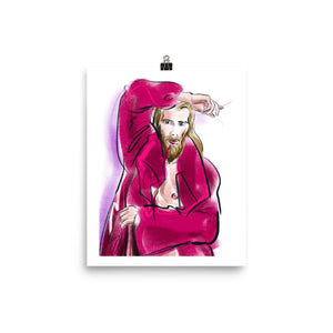 The man in Pink, Art Print